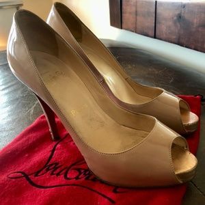 Christian Louboutin Very Price 120 Nude Pumps
